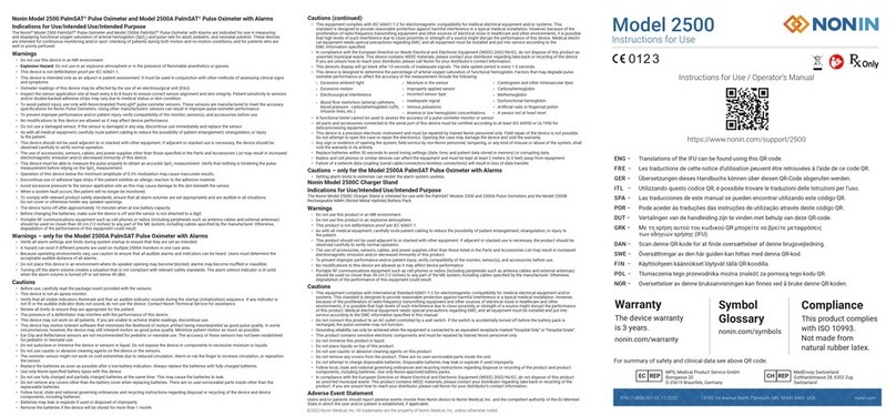 Nonin 2500 PalmSAT User manual