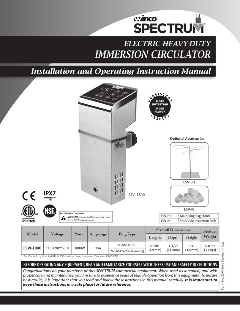 Winco Spectrum ESVI-1800 Installation and operating instruction manual