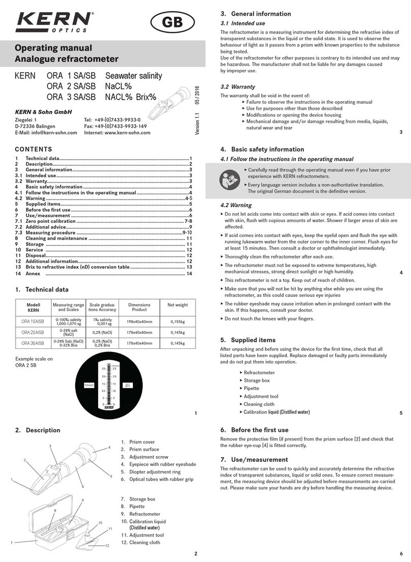 KERN Optics ORA 1SA operating manual