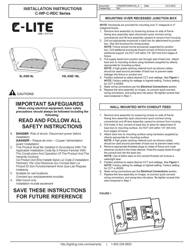 C-LITE C-WP-C-RDC Series installation instructions