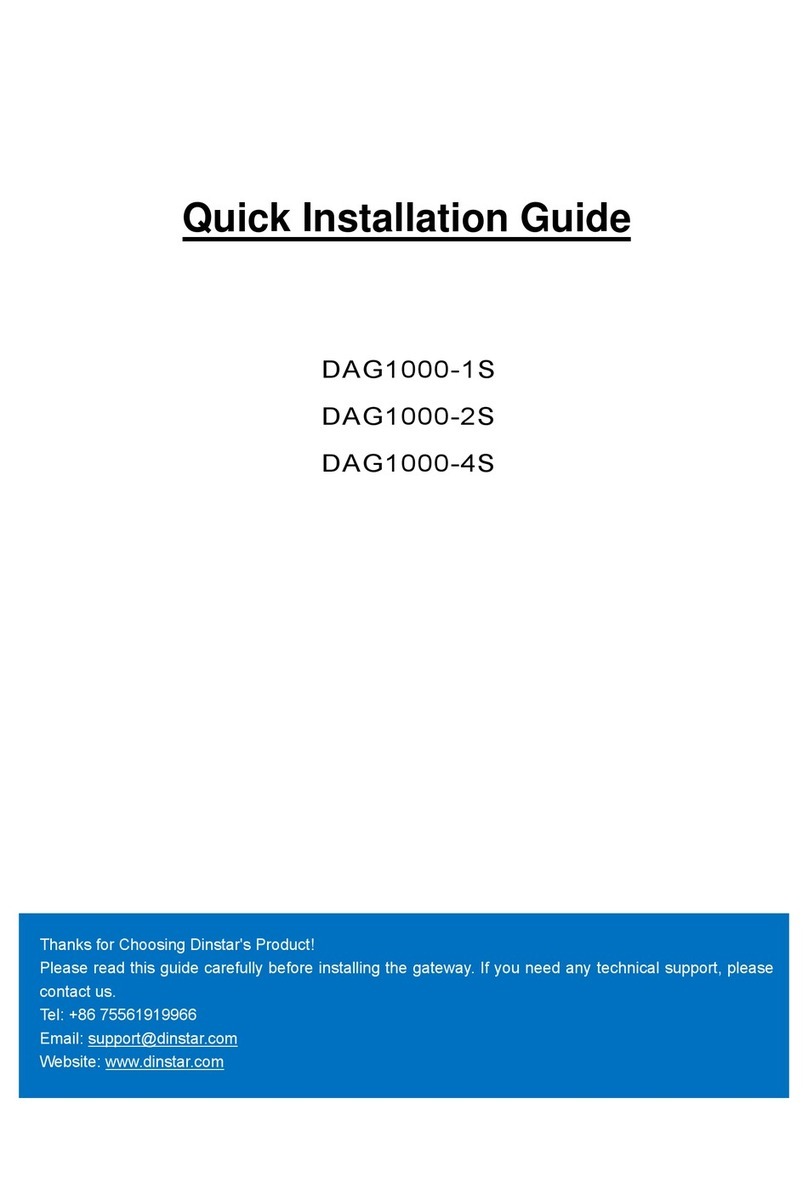 Dinstar DAG1000-1S Quick installation guide
