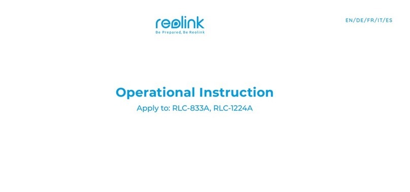 Reolink RLC-833A Operational Instruction