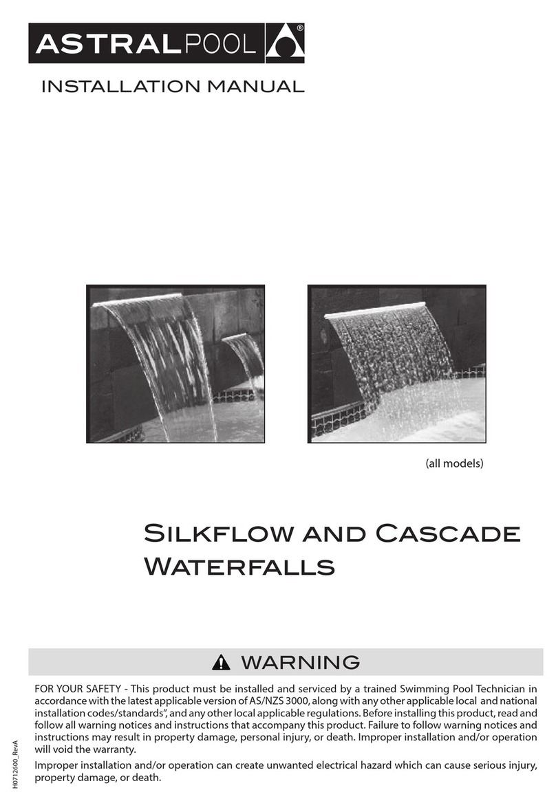 Astral Pool Silkflow Waterfall installation manual