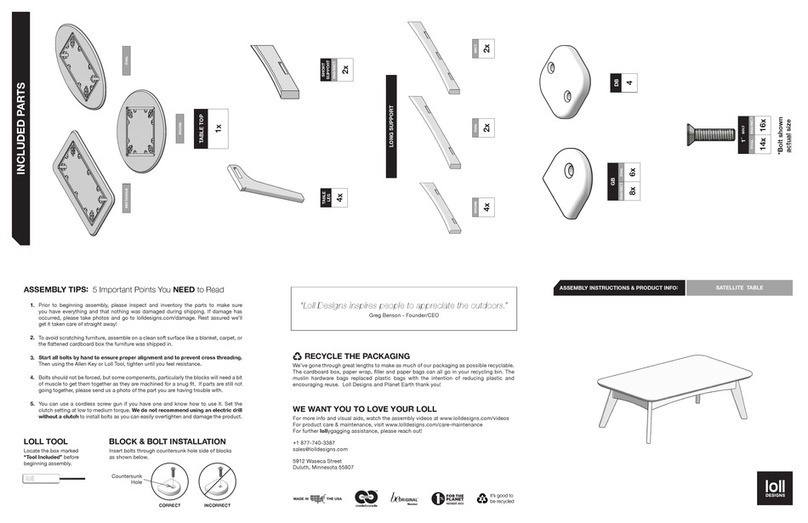 Loll Designs SATELLITE User manual Loll Designs SATELLITE User manual