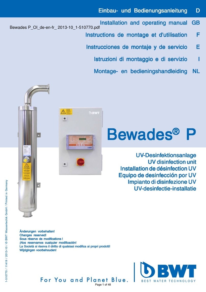 BTW Bewades P Series Installation and operating manual