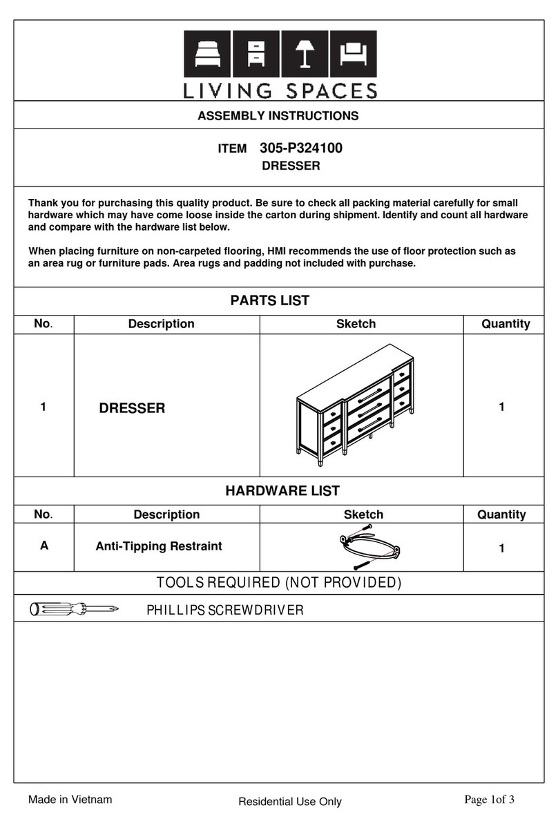 Living Spaces Westridge 305-P324100 User manual