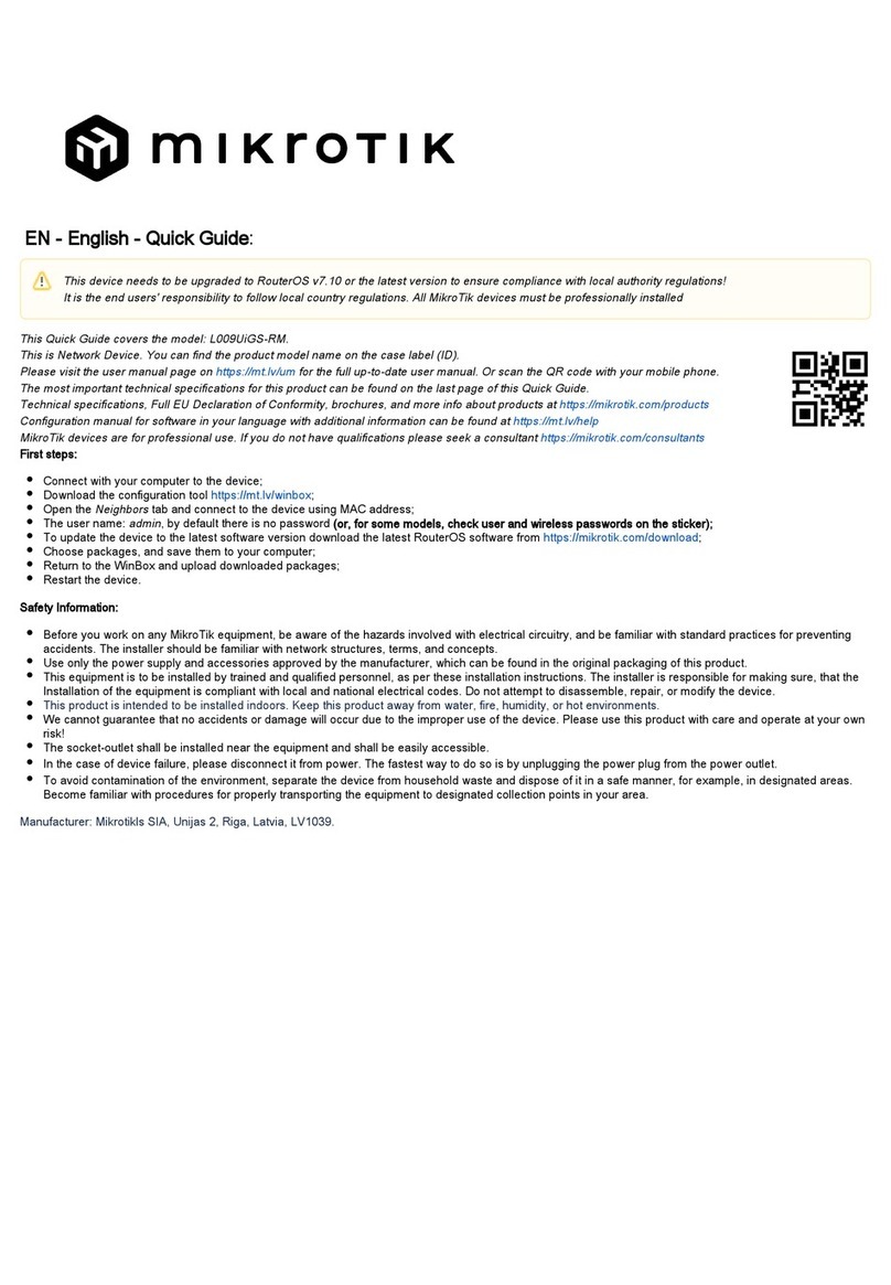 MikroTik L009UiGS-RM User manual