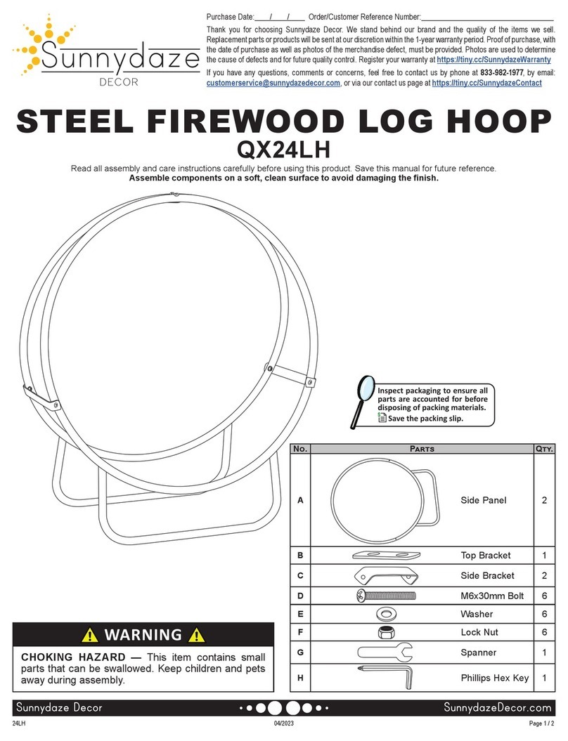 Sunnydaze Decor QX24LH Assembly instructions