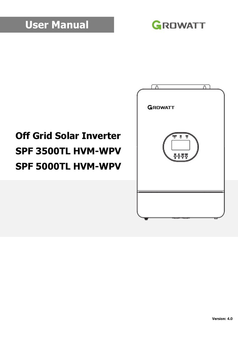 Growatt SPF 3500TL HVM-WPV user manual