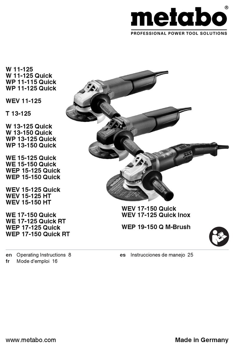 Metabo WEP 19-150 Q M-Brush operating instructions