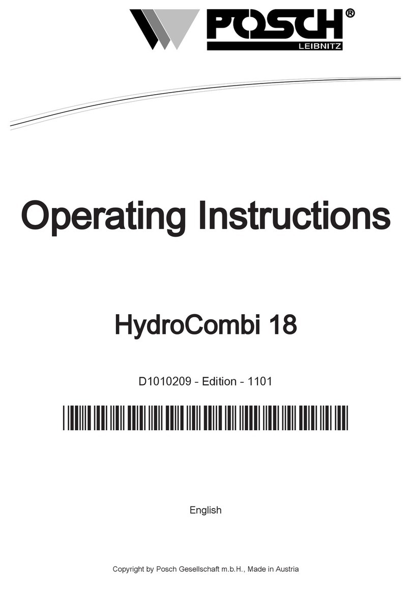 Posch HydroCombi 18 operating instructions