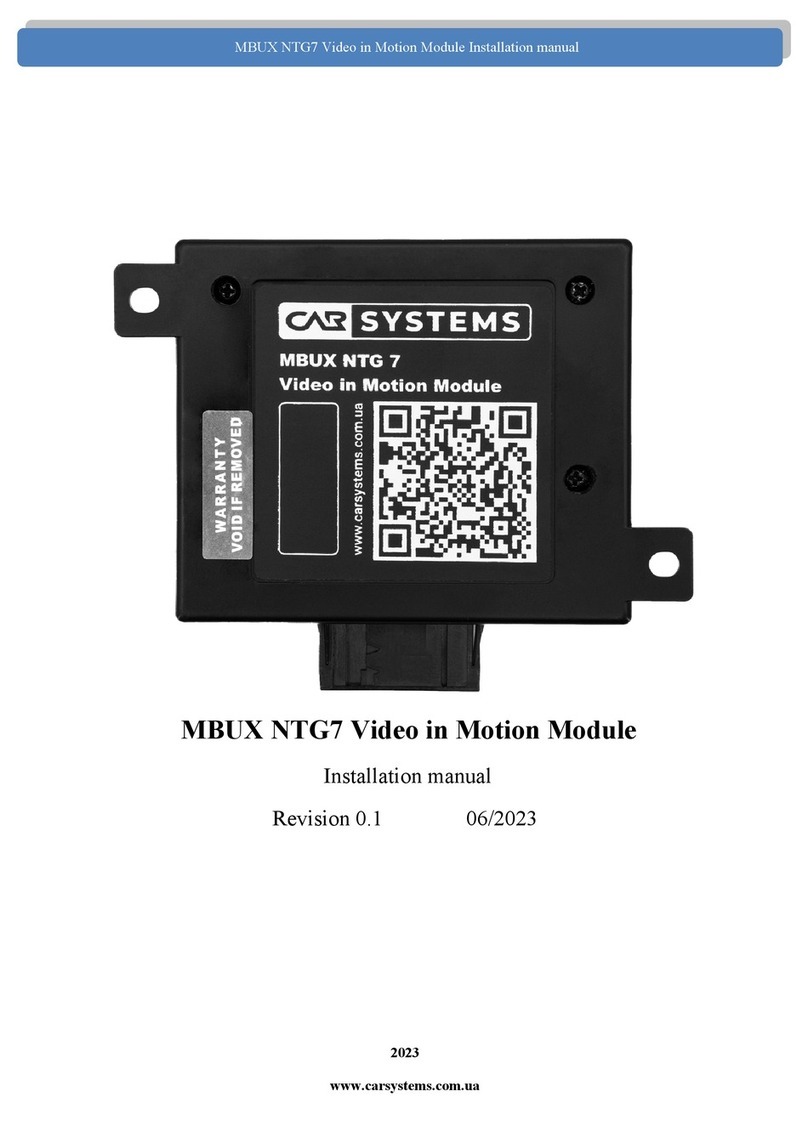 Car-Systems MBUX NTG 7 User manual