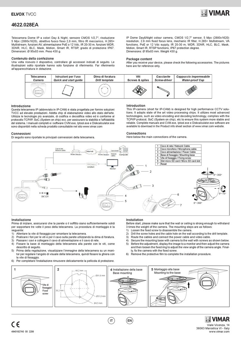 Vimar ELVOX TVCC 4622.028EA User manual