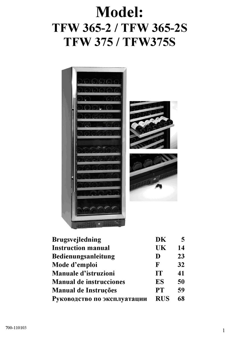 Tefcold TFW 365-2S instruction manual
