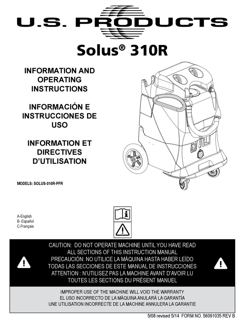 U.S. Products Solus 310R Information and operating instructions