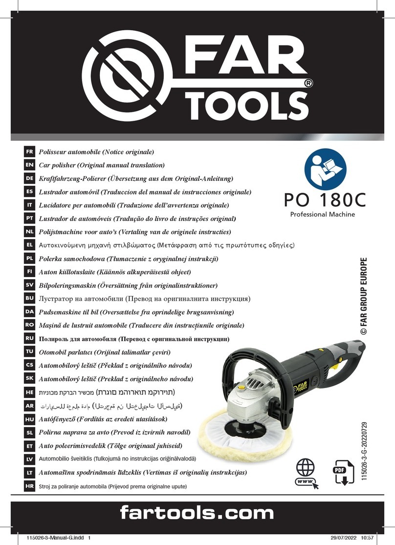 Far Tools PO 180C Use and care manual
