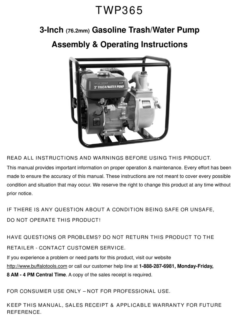 Buffalo Tools TWP365 Assembly & operating instructions Buffalo Tools TWP365 Assembly & operating instructions