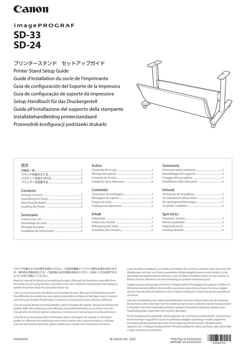 Canon imagePROGRAF SD-33 Setup guide