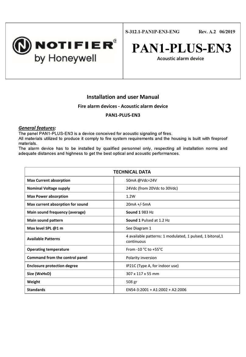 Honeywell NOTIFIER PAN1-PLUS-EN3 User manual