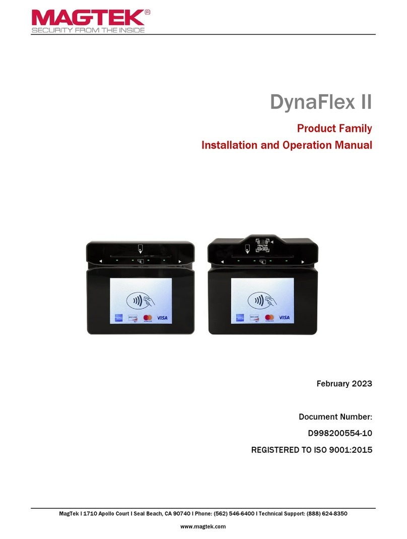 Magtek DynaFlex II Series Installation and operation manual