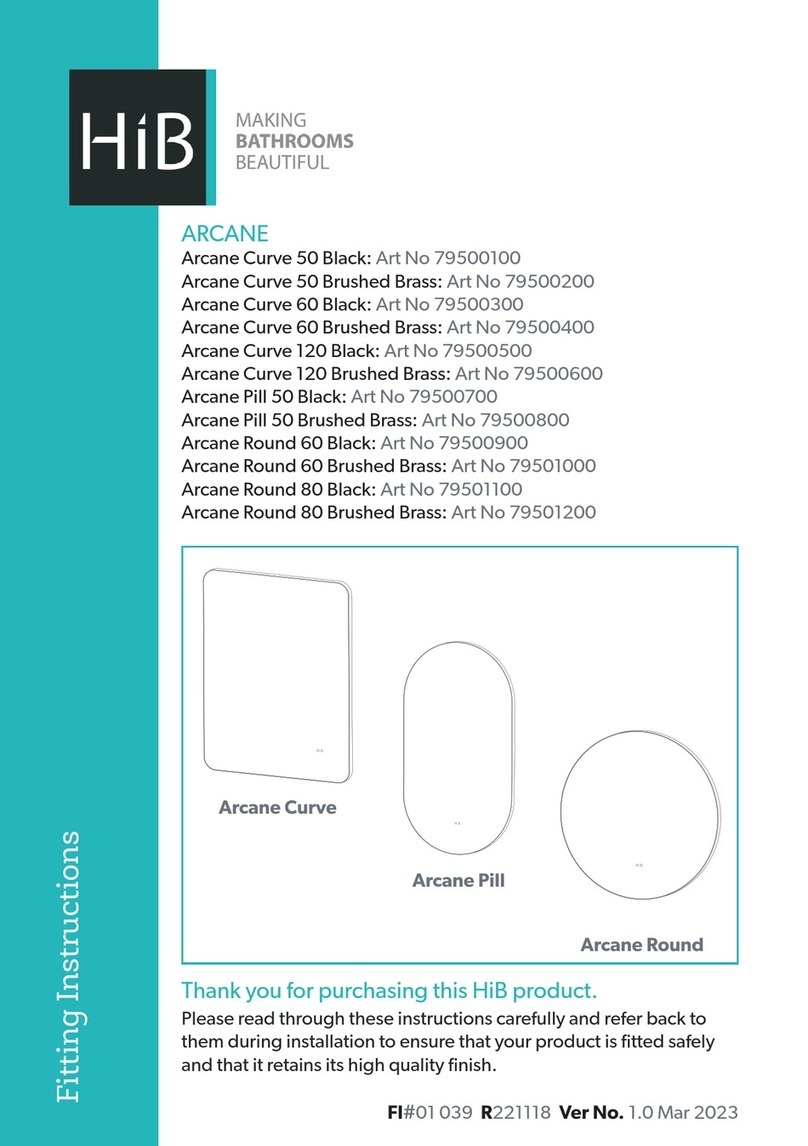 HiB Arcane Curve 50 Black 79500100 User manual