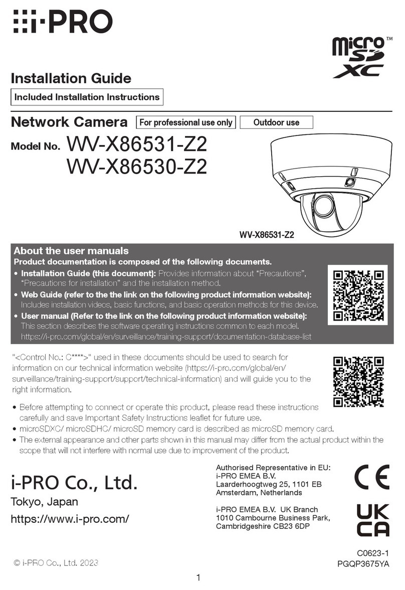 i-PRO WV-X86530-Z2 installation guide