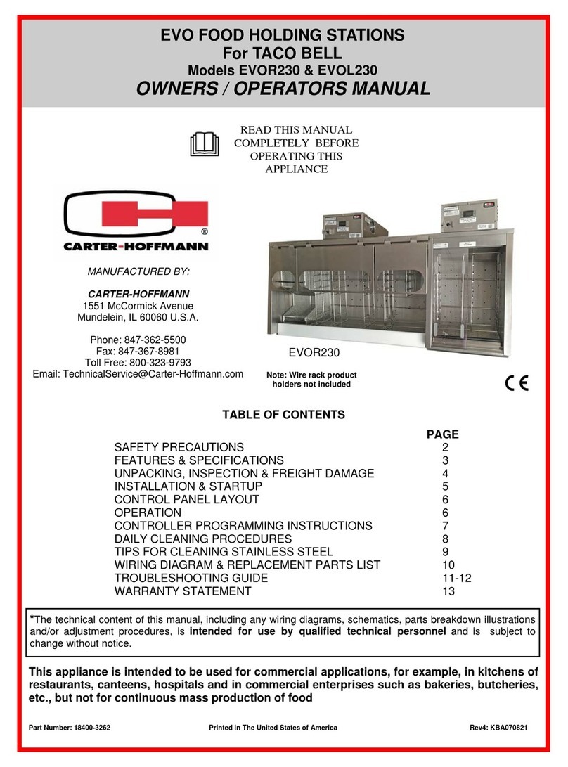 CARTER-HOFFMANN EVOR230 Owner's manual