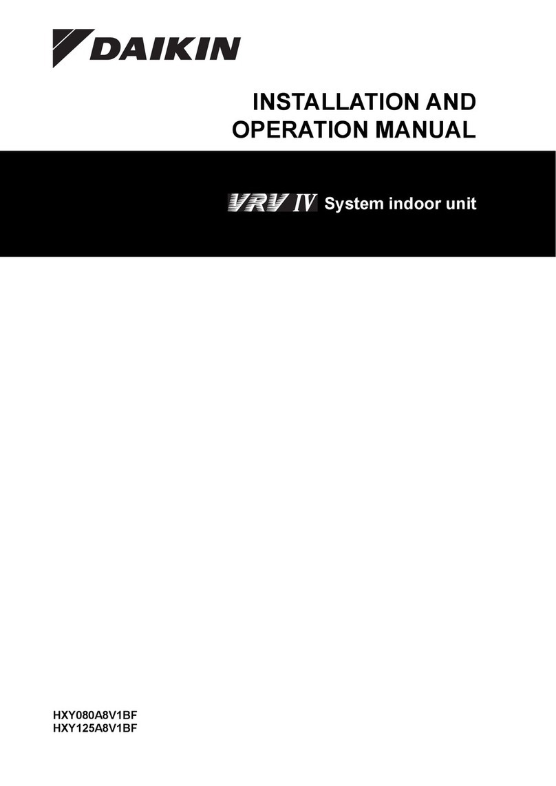 Daikin HXY080A8V1BF User manual Daikin HXY080A8V1BF User manual