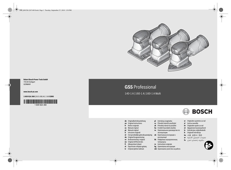 Bosch GSS 160-1 A Professional User manual