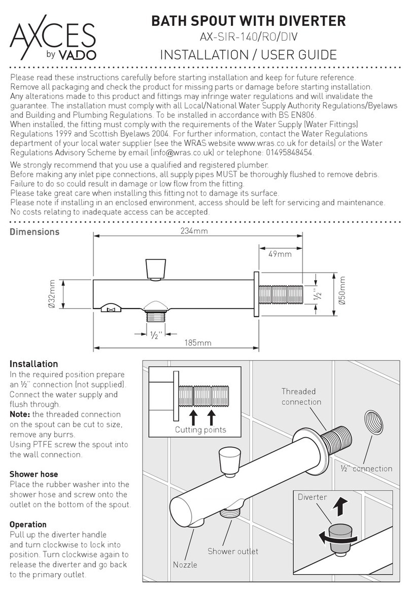VADO AXCES AX-SIR-140/RO/DIV Operation manual