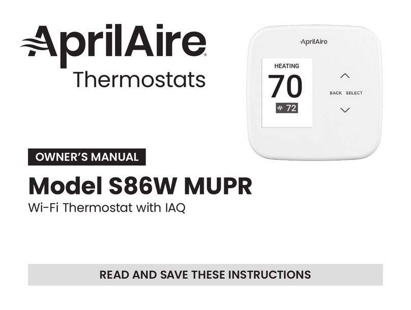 Aprilaire S86W MUPR owner's manual Aprilaire S86W MUPR owner's manual