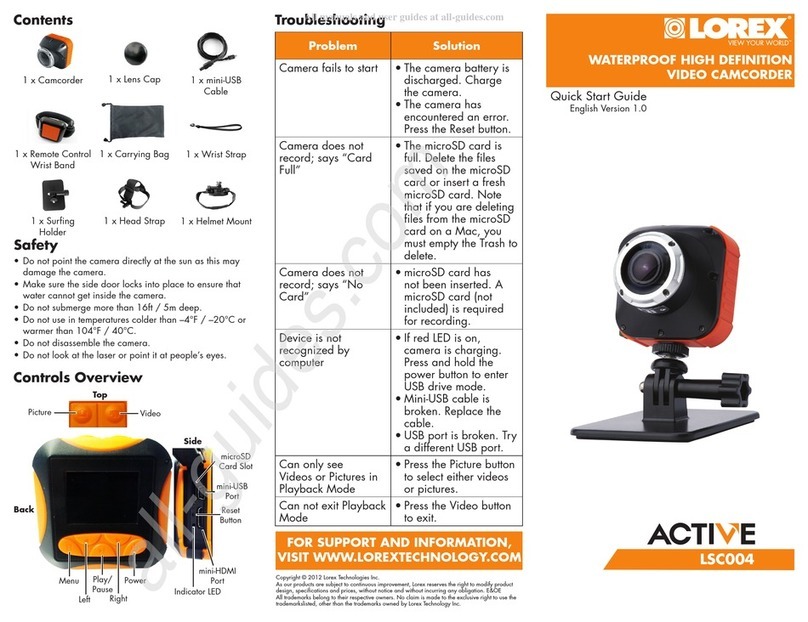 Lorex ACTIVE LSC004 User manual