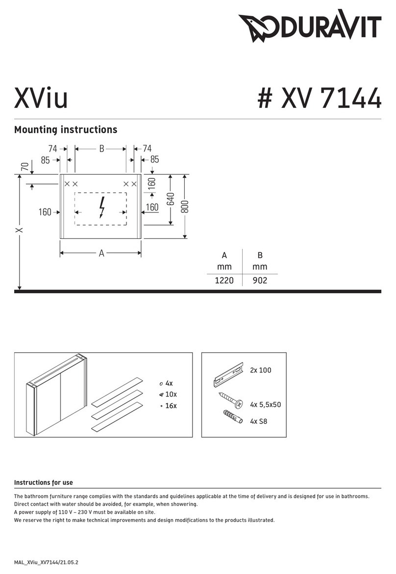 DURAVIT XViu XV 7144 User manual