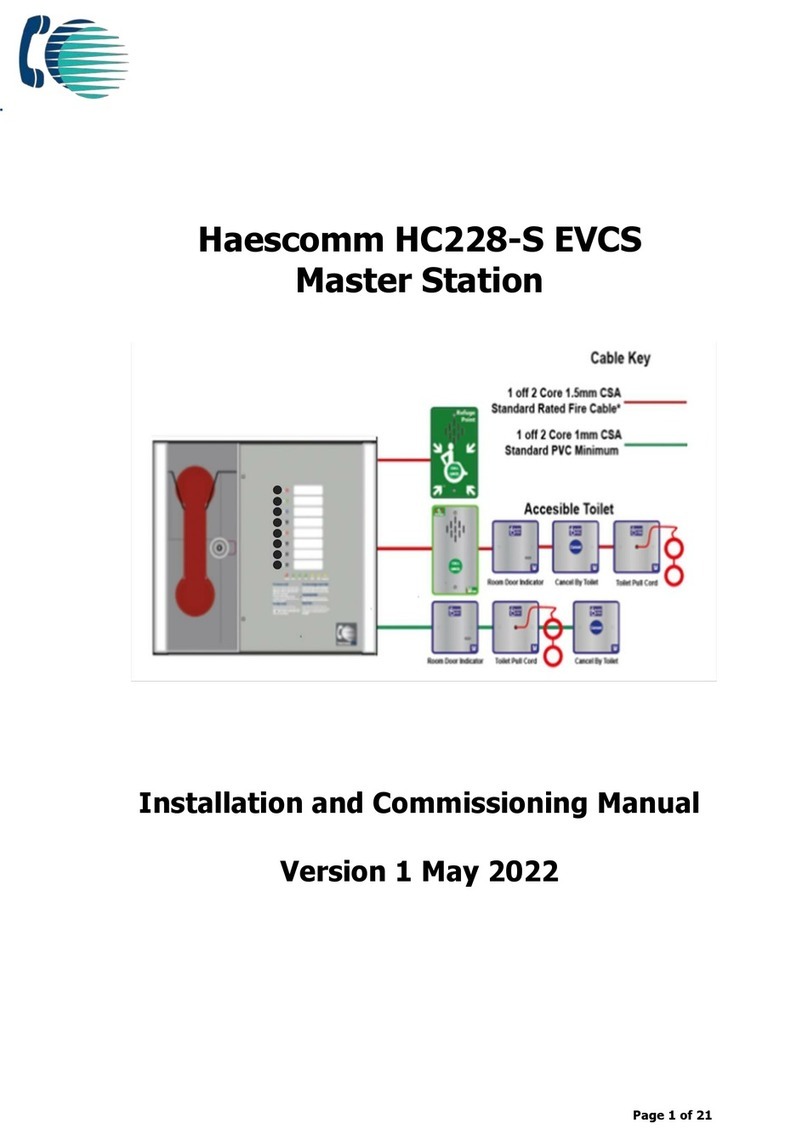 Haes Haescomm HC228-S Installation and commissioning manual