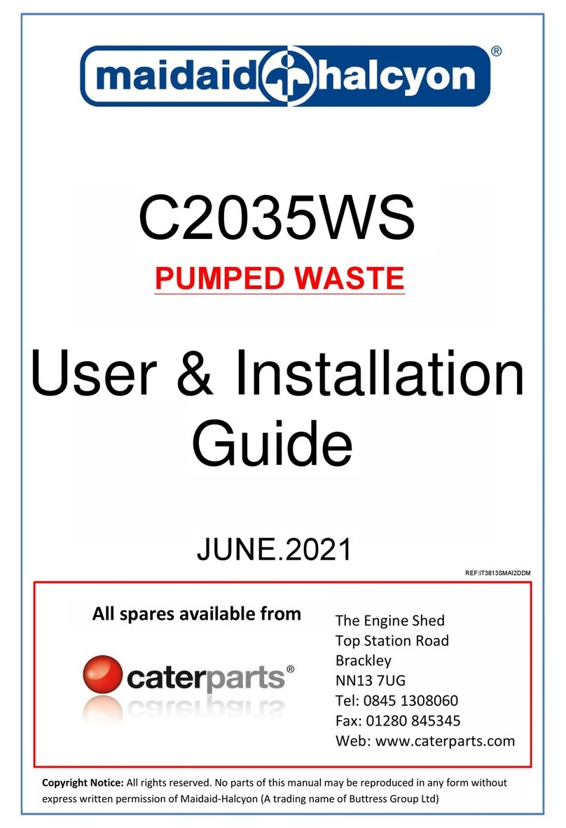 Maidaid Halcyon C2035WS User's installation guide