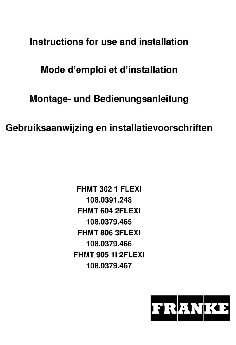 Franke Mythos FHMT 302 1 FLEXI Operation manual Franke Mythos FHMT 302 1 FLEXI Operation manual