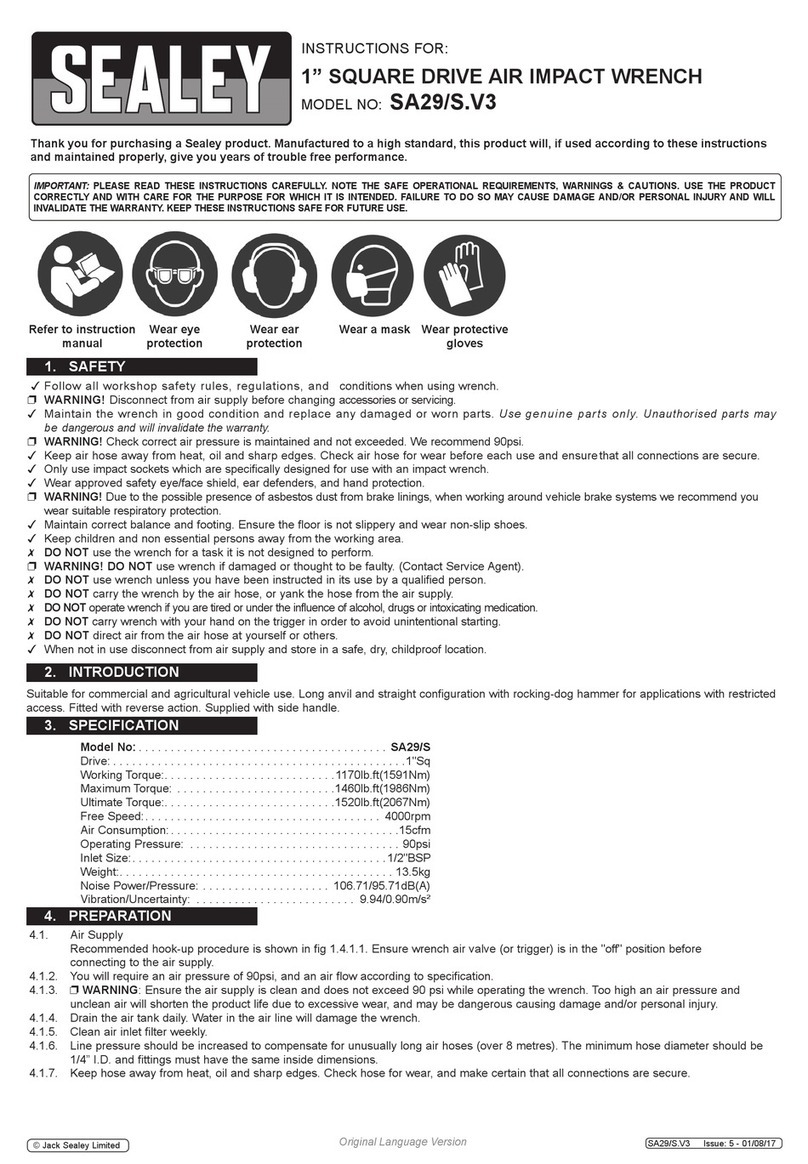 Sealey SA29/S.V3 User manual