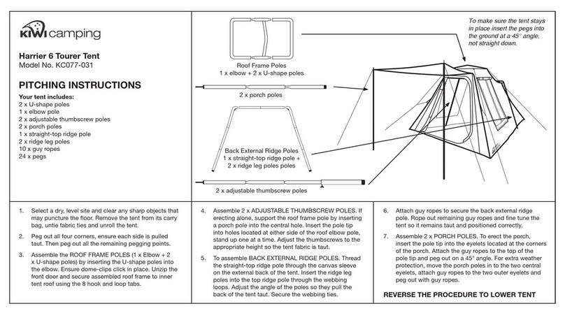 Kiwi Camping Harrier 6 Tourer KC077-031 User manual