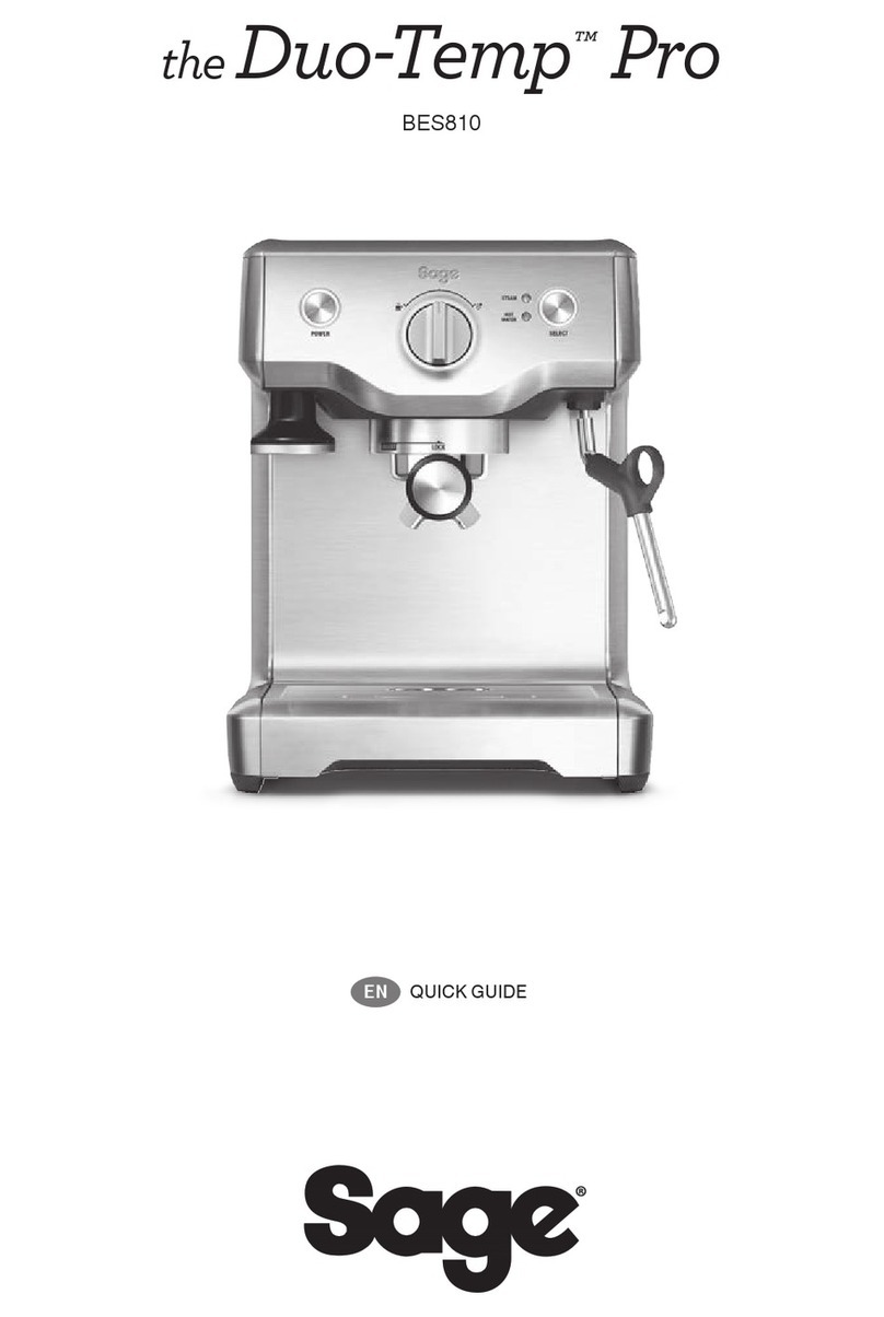 Sage the Duo-Temp Pro BES810BSSUK User manual