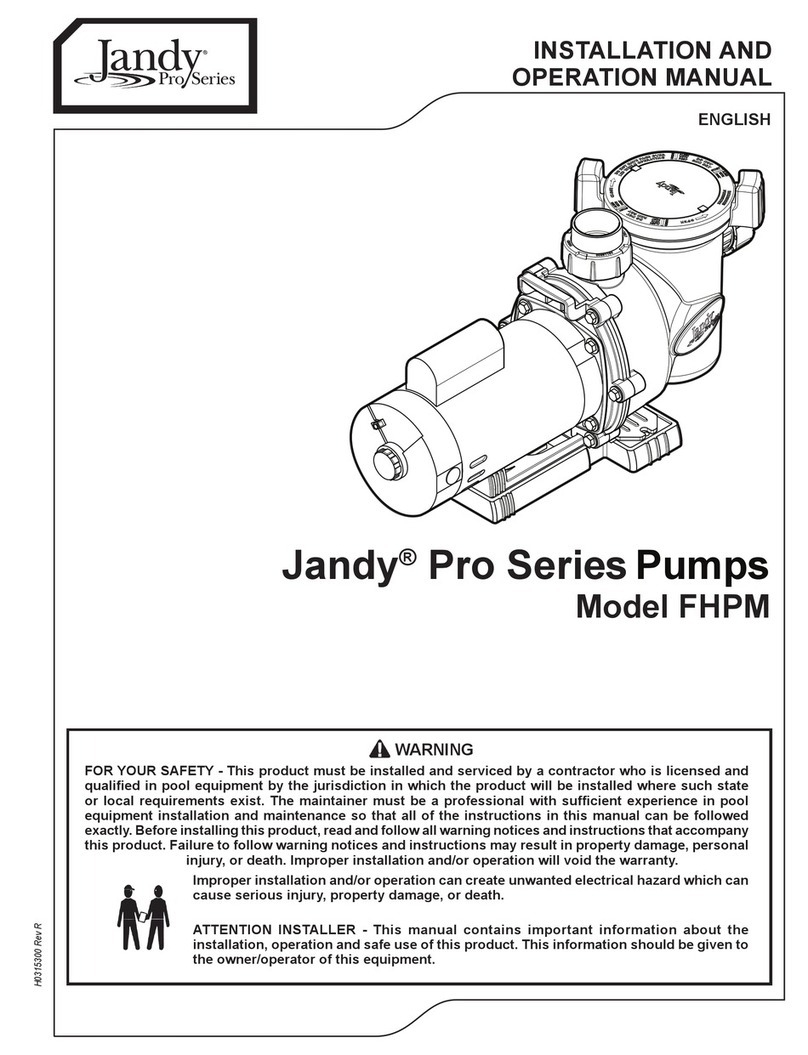 Jandy FHPM10 User manual