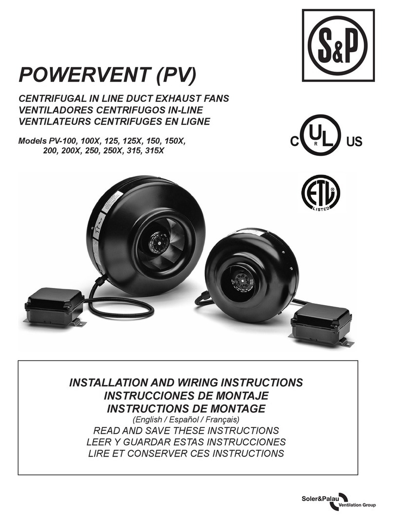 S&P POWERVENT PV-100 Assembly instructions