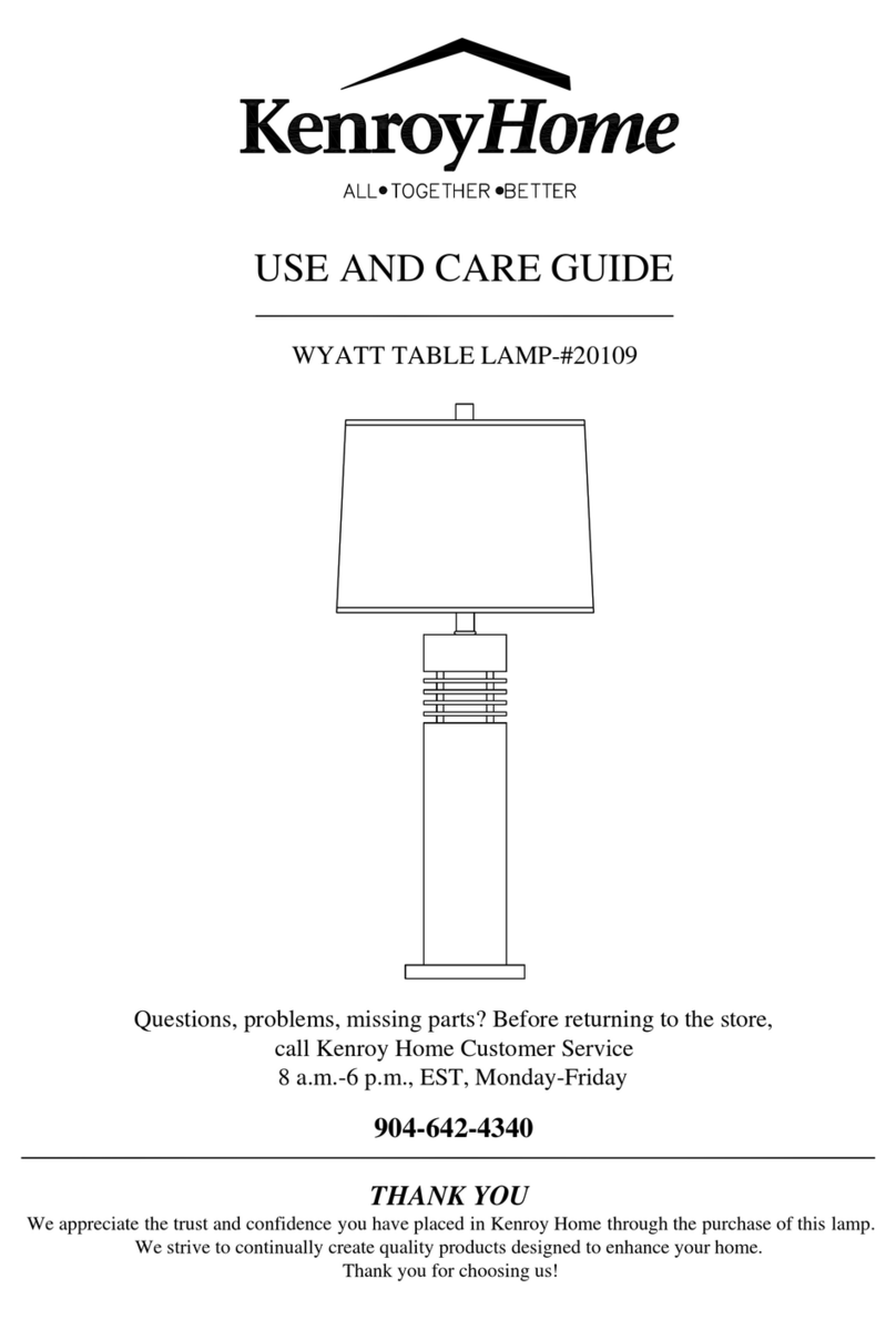 Kenroy Home WYATT 20109 User manual