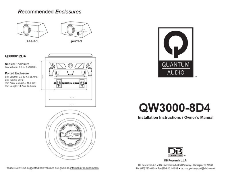 DB Research QUANTUM AUDIO QW3000-8D4 Installation instructions & owner's manual DB Research QUANTUM AUDIO QW3000-8D4 Installation instructions & owner's manual