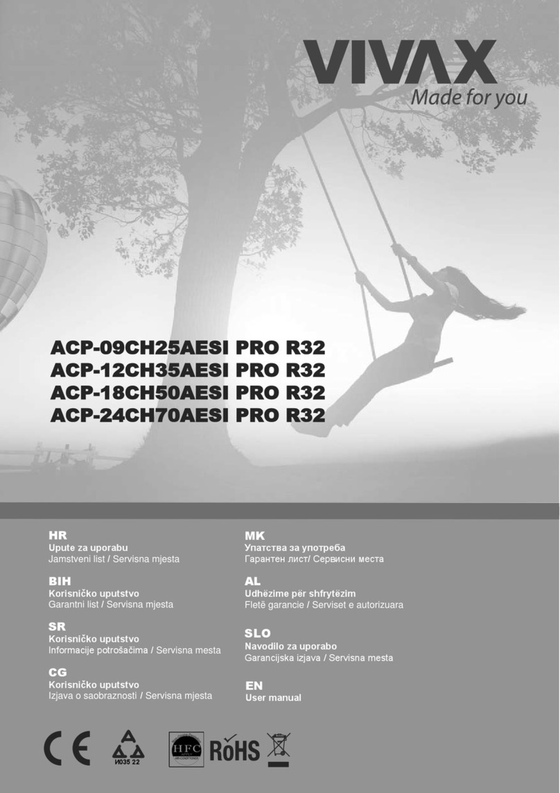 Vivax ACP-09CH25AESI PRO R32 User manual Vivax ACP-09CH25AESI PRO R32 User manual