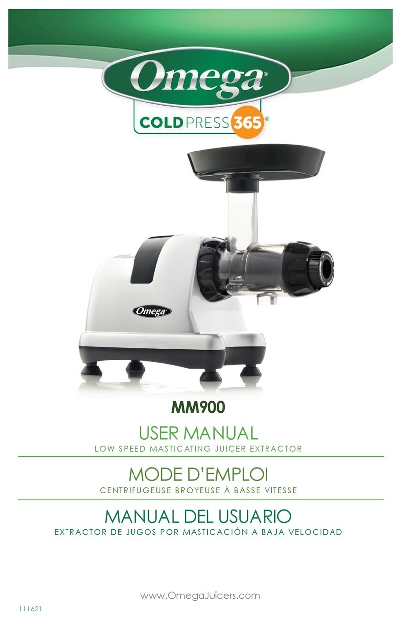 Omega COLDPRESS 365 User manual Omega COLDPRESS 365 User manual