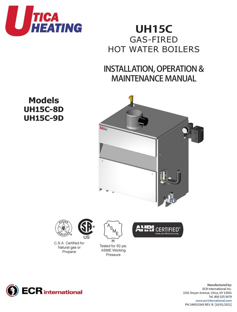 ECR International UTICA HEATING UH15C Installation, operation & maintenance manual