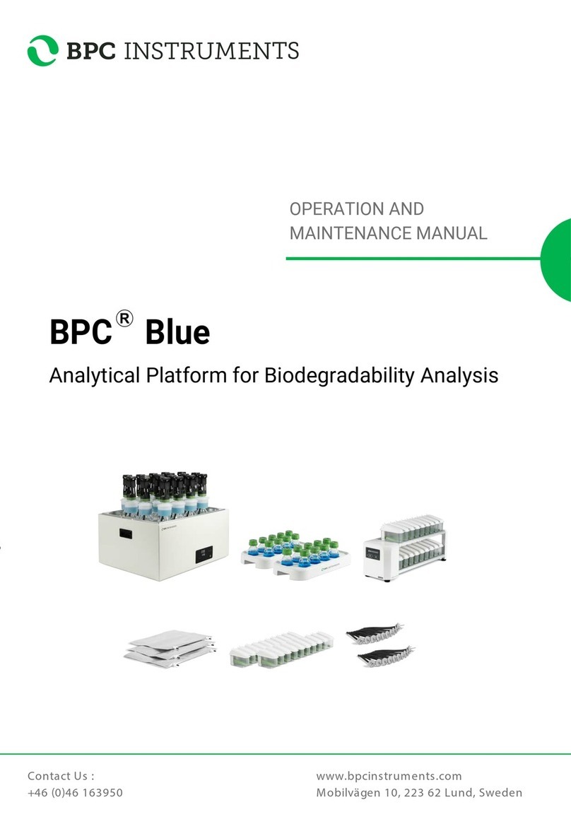 BPC instruments BPC Blue Operation and maintenance manual