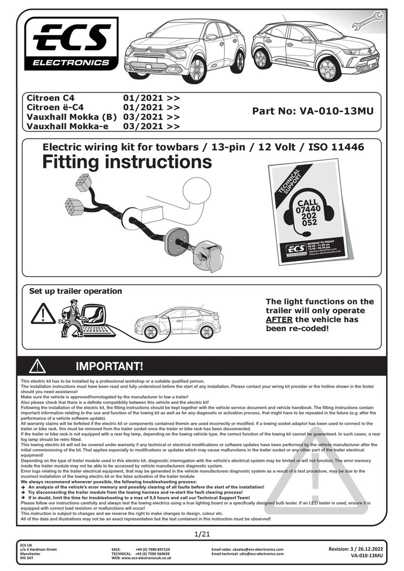 ECS Electronics VA-010-13MU Fitting instructions