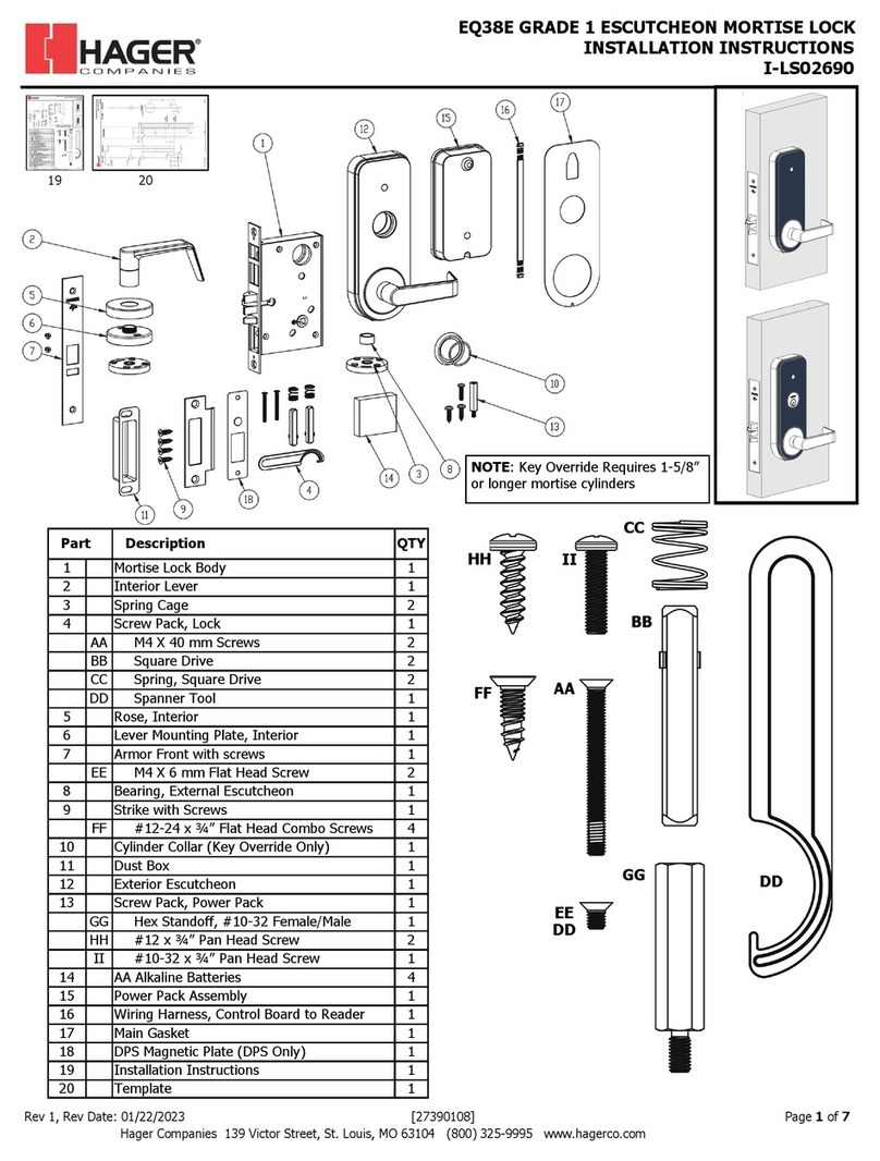 hager EQ38E User manual
