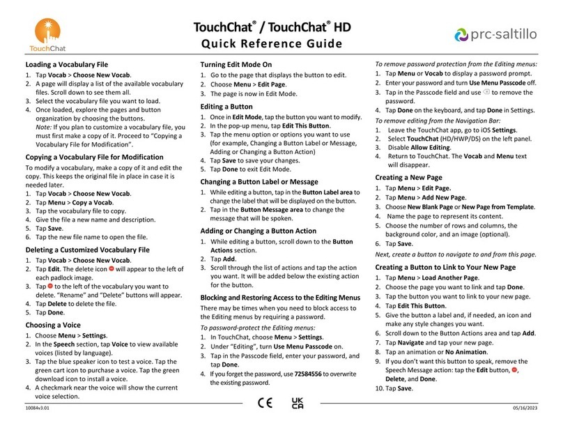 PRC-Saltillo TouchChat User manual